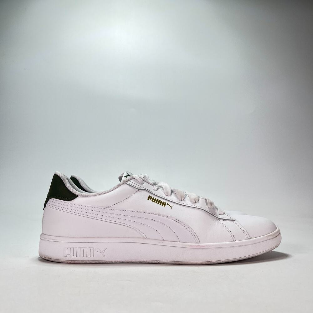 PUMA Smash 3.0 L White Black Casual Low Top Sneakers Shoes 406570-01 Men's Sz 12